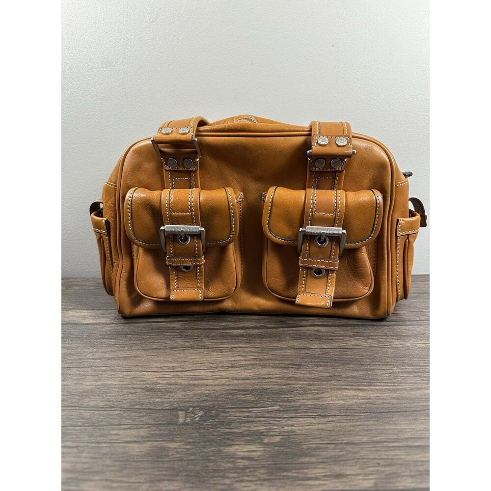 Michael Kors Leather Satchel – Vintage Utility Style Y2K Caramel